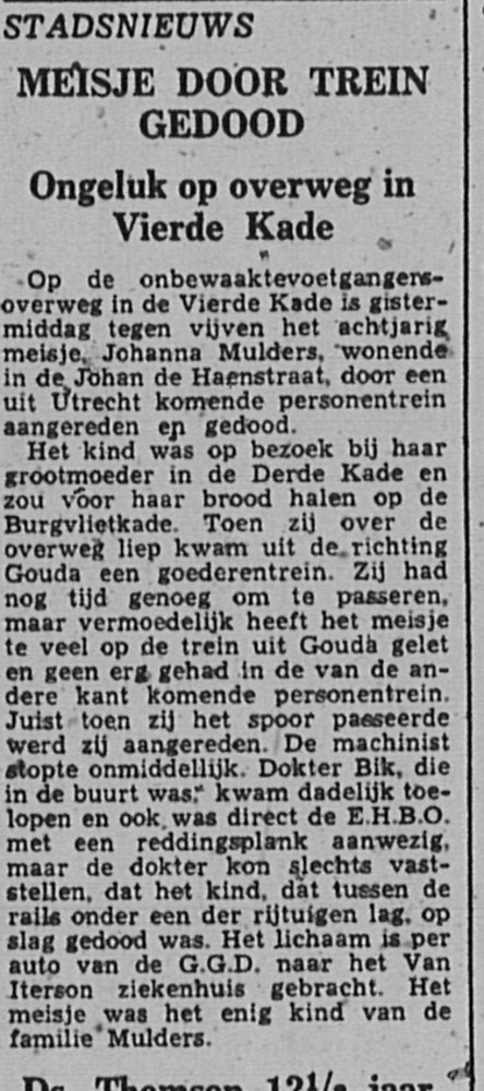 krant treinongeluk Mulder